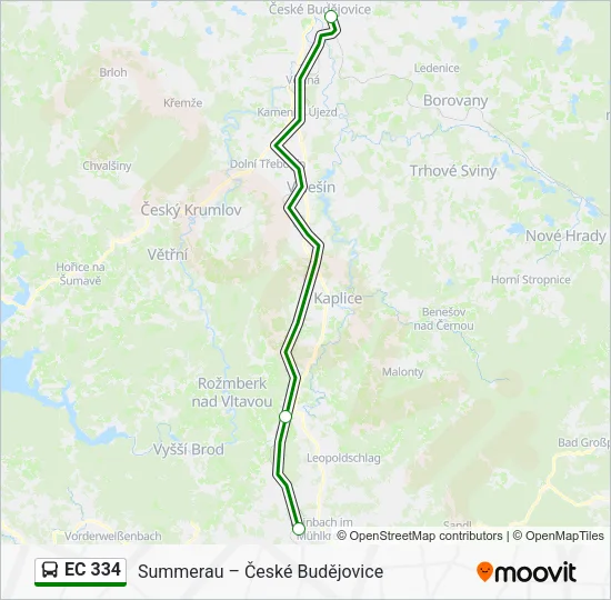 Автобус EC 334: карта маршрута