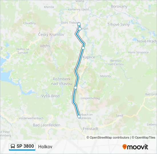 Автобус SP 3800: карта маршрута