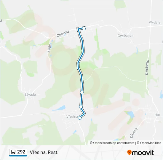 Автобус 292: карта маршрута