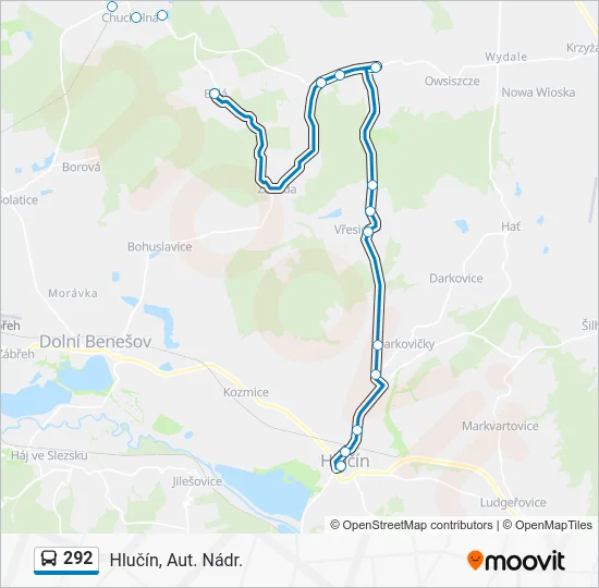 Автобус 292: карта маршрута