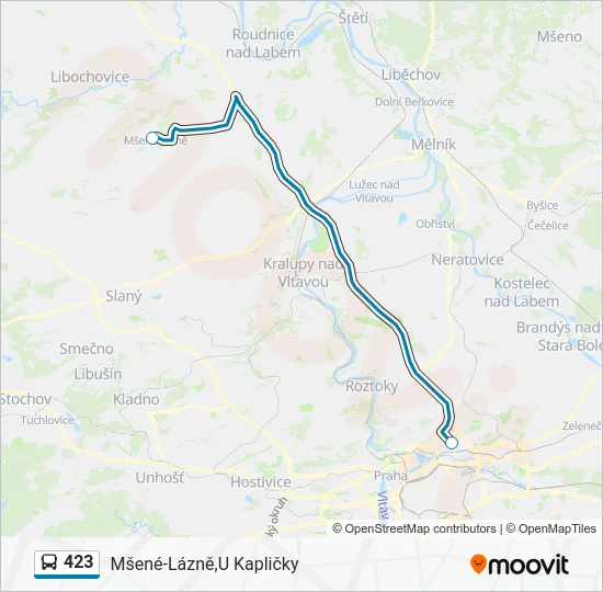 Автобус 423: карта маршрута