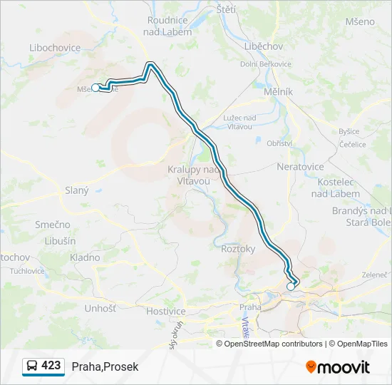 Автобус 423: карта маршрута