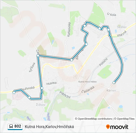 Автобус 802: карта маршрута