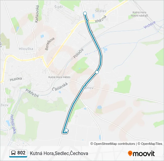 Автобус 802: карта маршрута