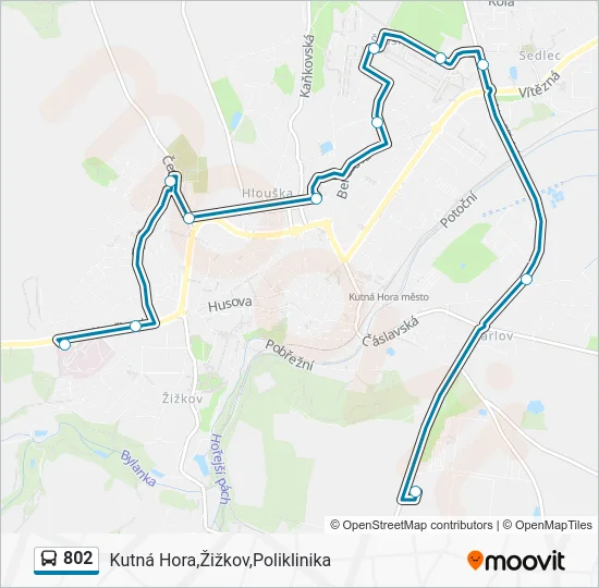 Автобус 802: карта маршрута