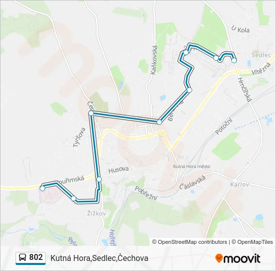 Автобус 802: карта маршрута