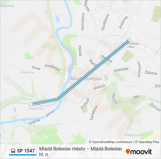 Автобус SP 1547: карта маршрута