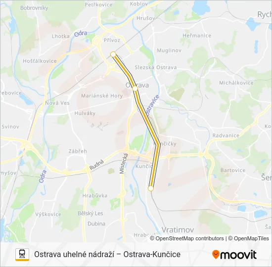 Поезд RJ 101009: карта маршрута