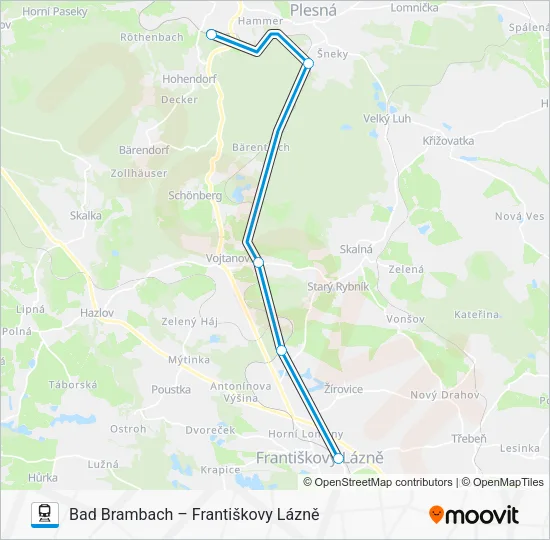 Поезд OS 20981: карта маршрута