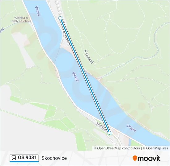 Автобус OS 9031: карта маршрута