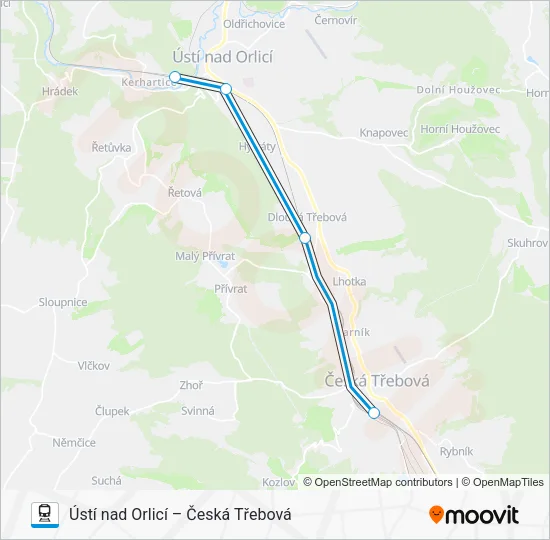 Поезд OS 105017: карта маршрута