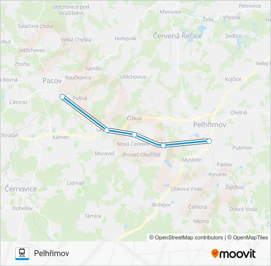 Поезд OS 118412: карта маршрута