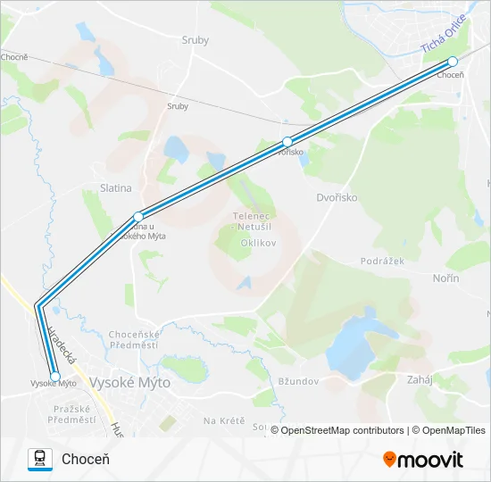 Поезд OS 215039: карта маршрута