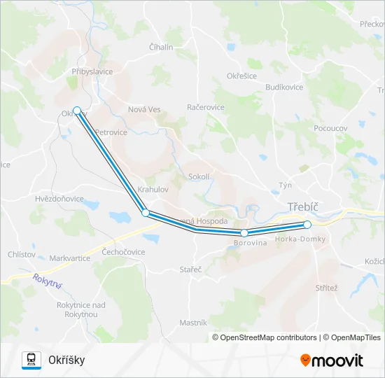 Поезд OS 14800: карта маршрута