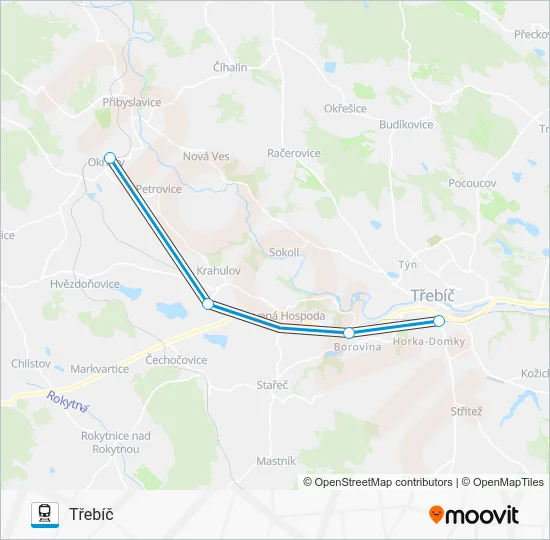 Поезд OS 14807: карта маршрута