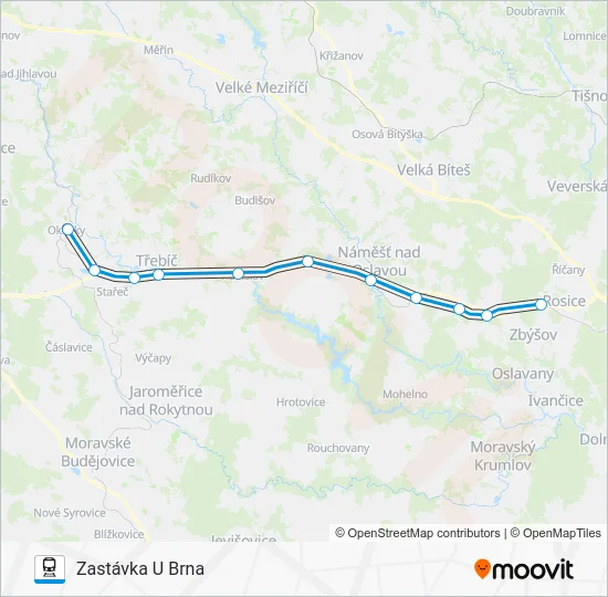 Поезд OS 22817: карта маршрута