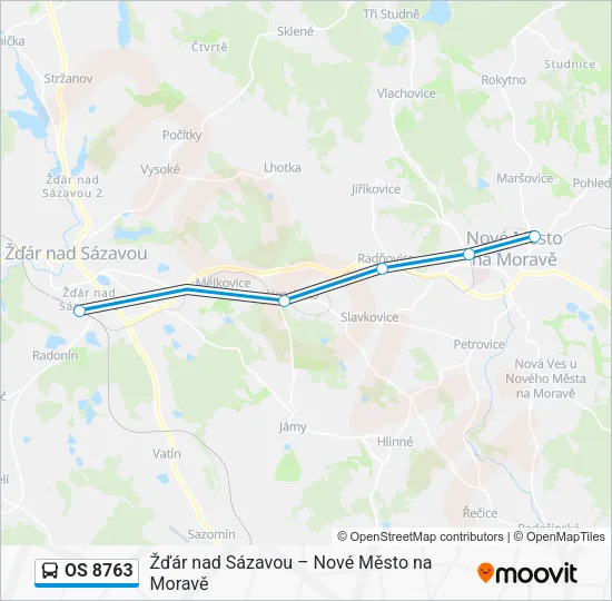 Автобус OS 8763: карта маршрута