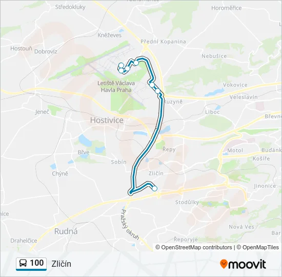 100 Bus Line Map