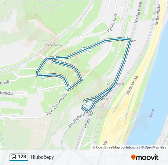 128 Bus Line Map