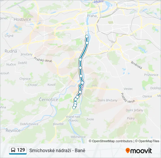 129 Bus Line Map