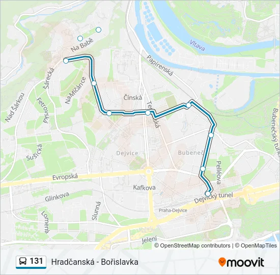 131 Bus Line Map