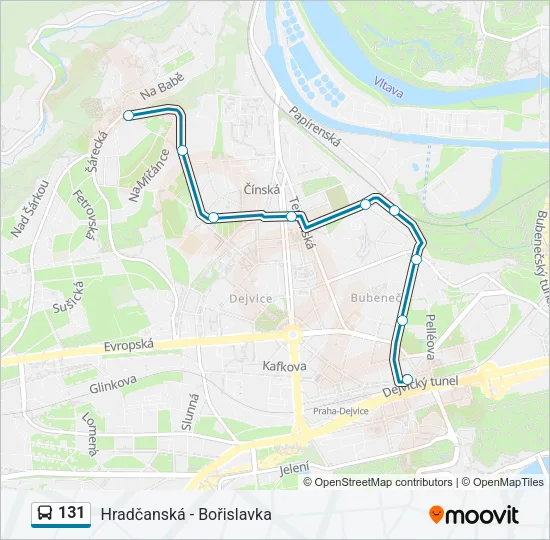 131 Bus Line Map