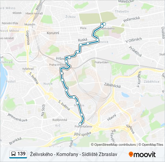 139 bus Line Map