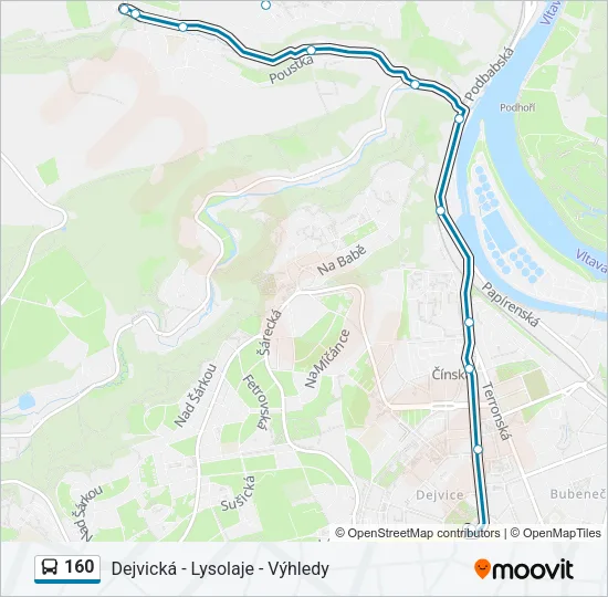 Автобус 160: карта маршрута