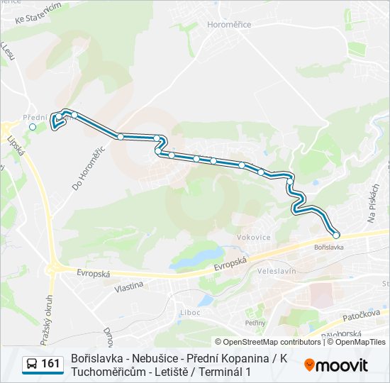 161 bus Line Map