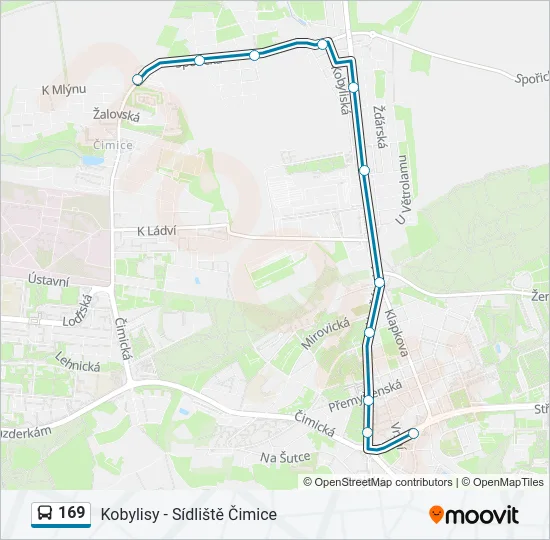 Автобус 169: карта маршрута