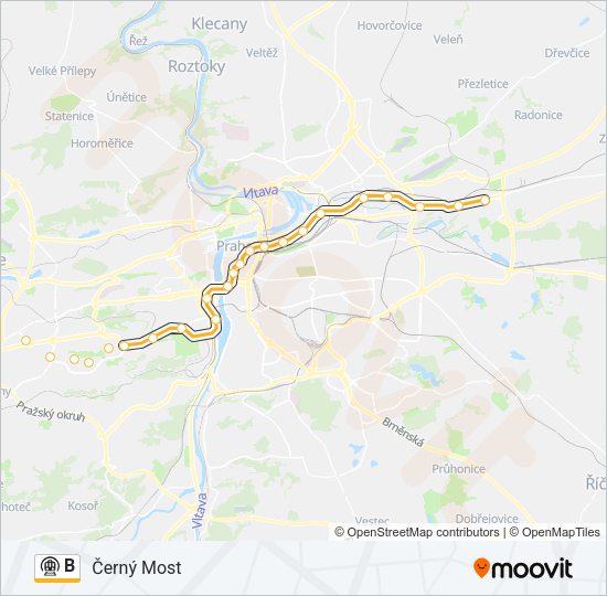 Метро B: карта маршрута