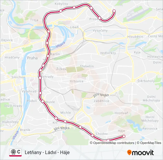 C Subway Line Map