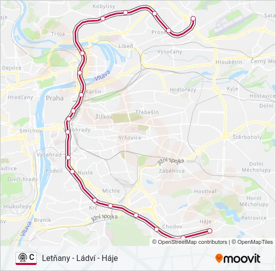 C Subway Line Map