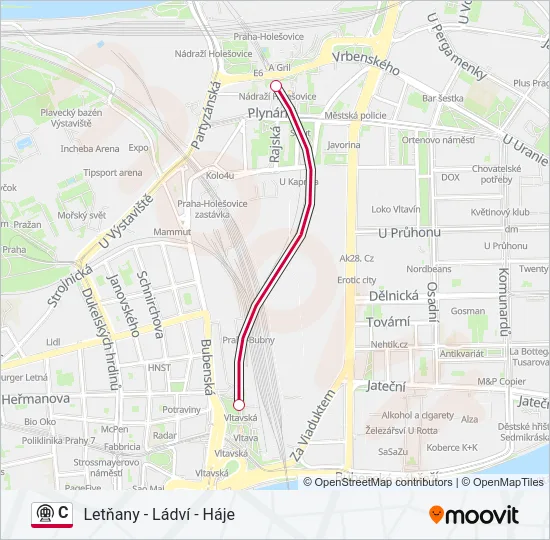 C Subway Line Map