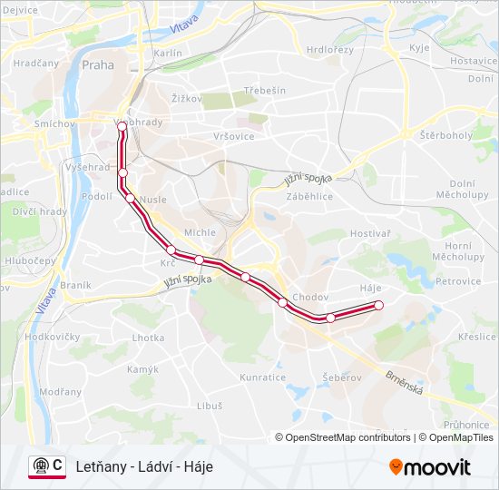 C Subway Line Map