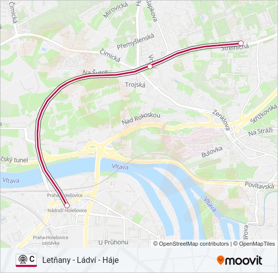 C Subway Line Map