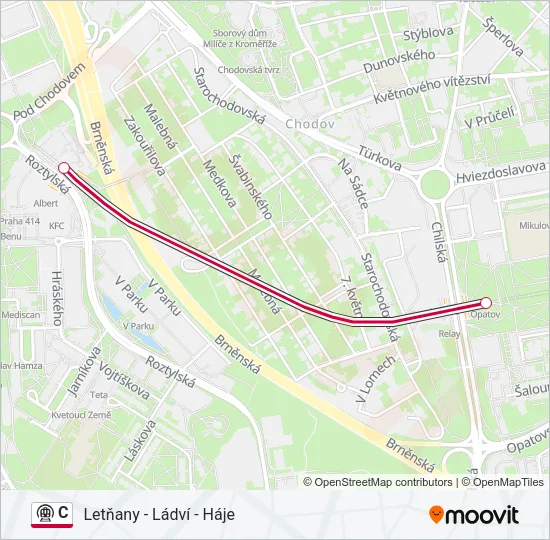 C Subway Line Map