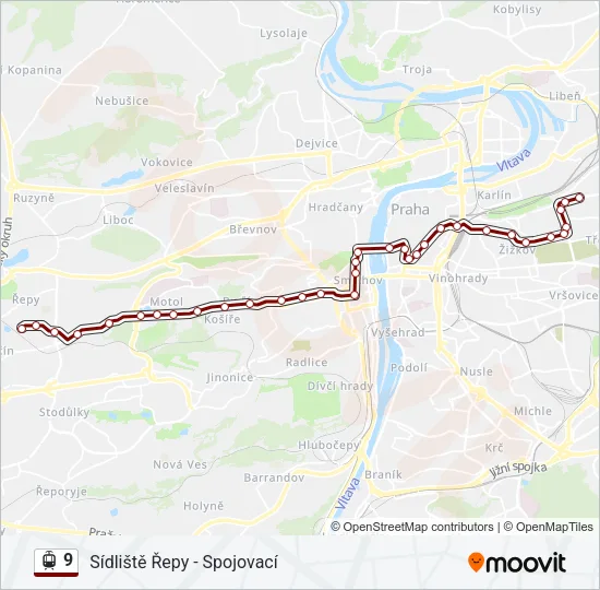 9 Light Rail Line Map