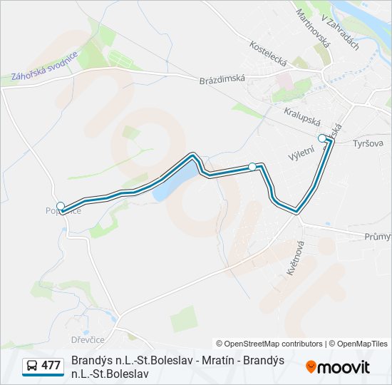 Автобус 477: карта маршрута