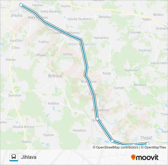Upcoming Map OS 14828 Route: Schedules, Stops & Maps - Jihlava (Updated)