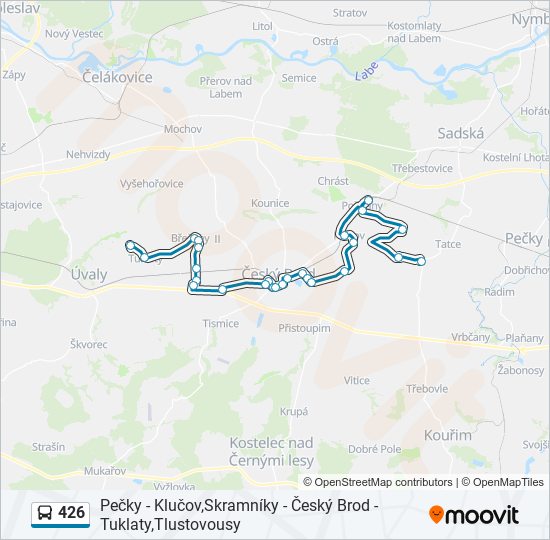 426 bus Line Map