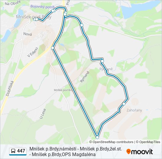 447 bus Line Map