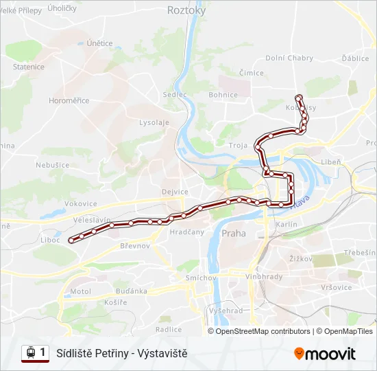 1 Light Rail Line Map