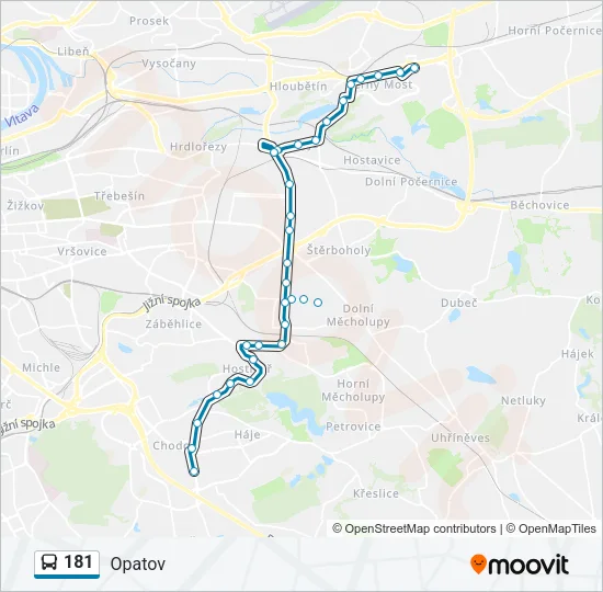 181 Bus Line Map