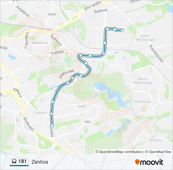 181 Bus Line Map