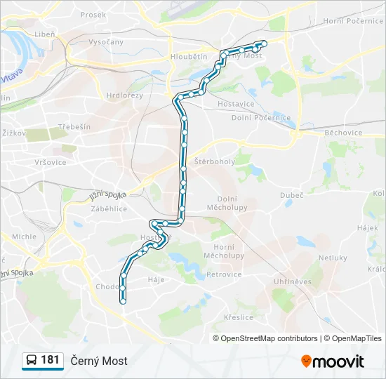 181 Bus Line Map