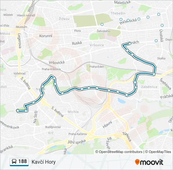 188 Bus Line Map