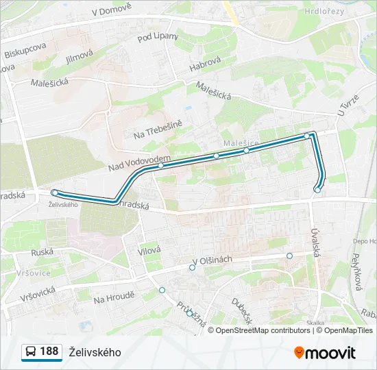 188 Bus Line Map