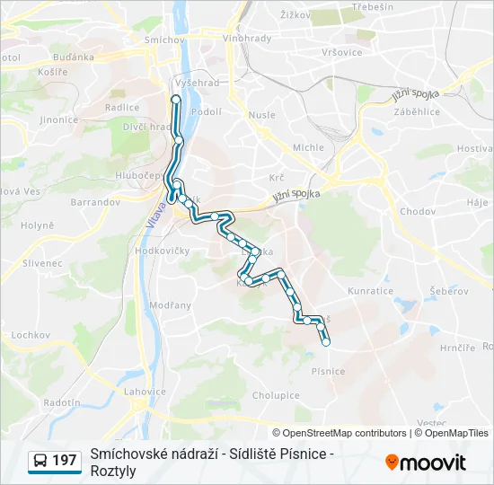 197 Bus Line Map