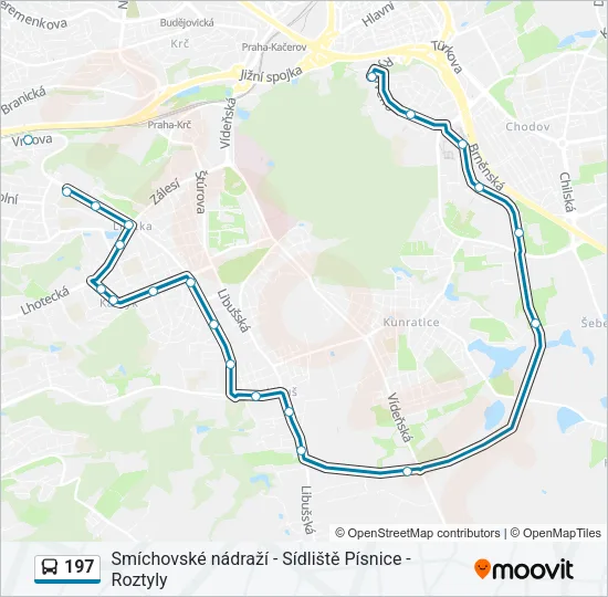 197 Bus Line Map